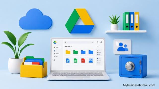 Structure Google Drive for shared work with organized folders and shared files.