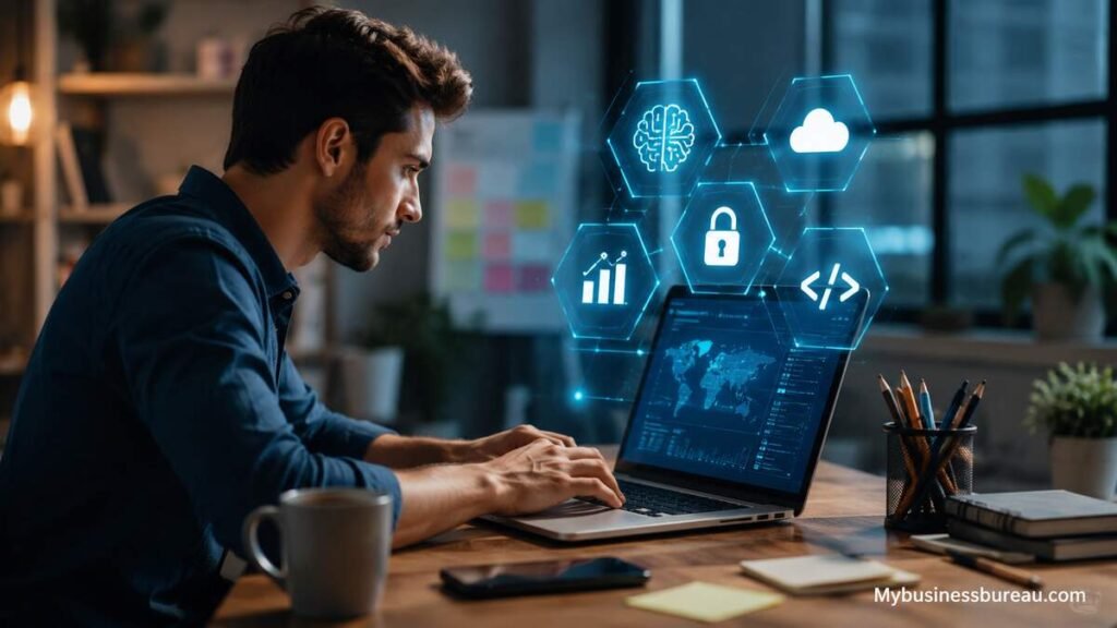 Professional working on future tech skills for high paying jobs in 2026