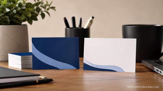 Professional custom business card printing design mockup
