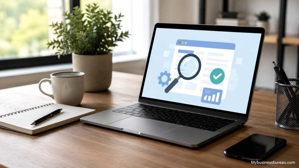 On-page SEO checklist setup for beginners on a modern workspace