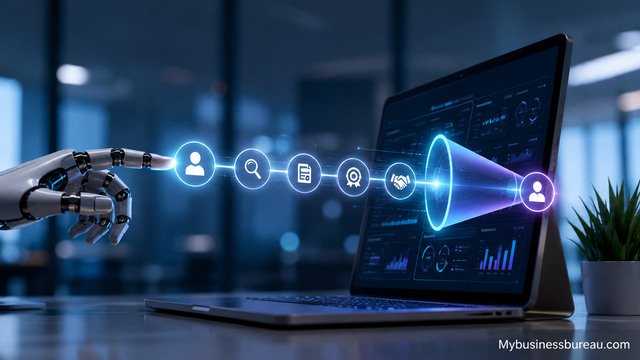 AI CRM software automating digital sales pipeline workflow