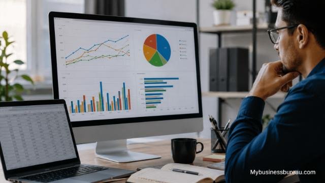 Business analyst researching competitors and market positioning strategies