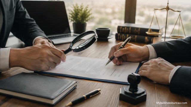 Business legitimacy verification before agreements