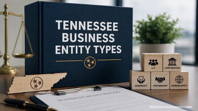 Tennessee business entity types including LLCs, corporations, nonprofits, and partnerships