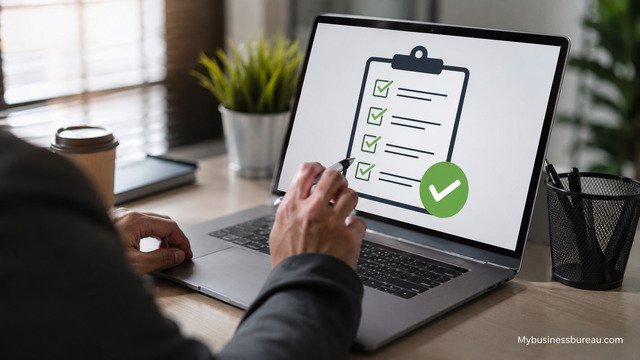 Verify business status online before taking action
