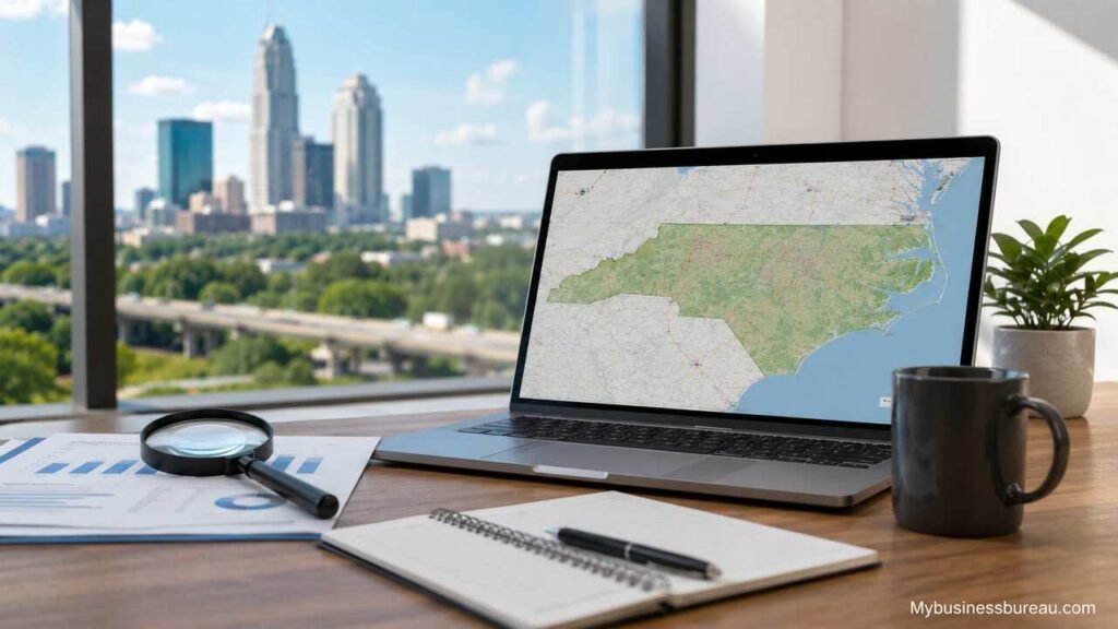 NC SOS Business Search: Complete Guide to Finding North Carolina Business NC SOS Business Search on laptop screen