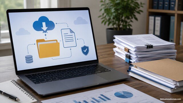 Downloading and reviewing business documents online