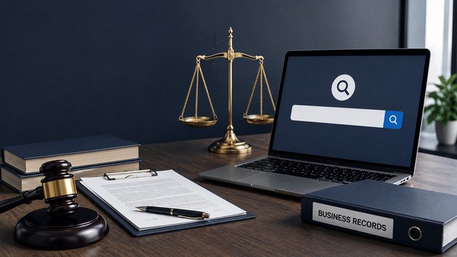 Search by registered agent information workspace with legal and business records.