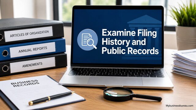 Examine Virginia business filing history and public records