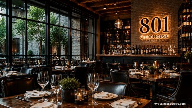 801 Chophouse restaurant continuing normal operations during business restructure.