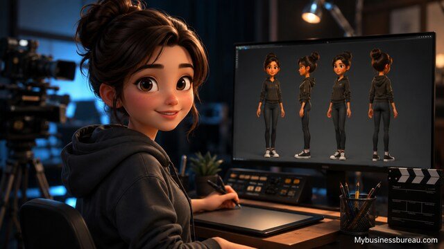 Create consistent character videos with Hailuo AI in a modern AI animation studio.