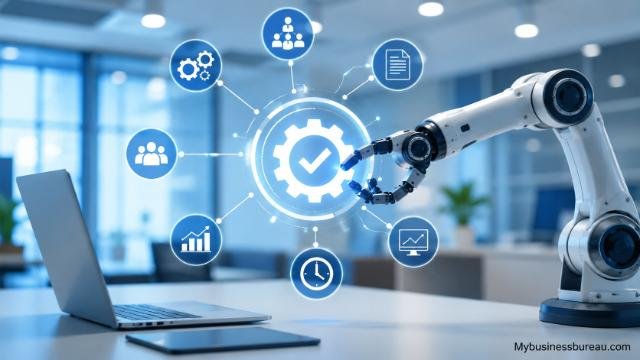 Business process automation using AI and robotic workflow technology