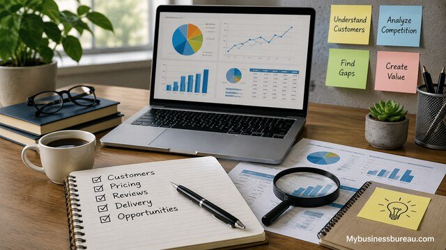 Research businesses that already make money through competitor and market analysis.