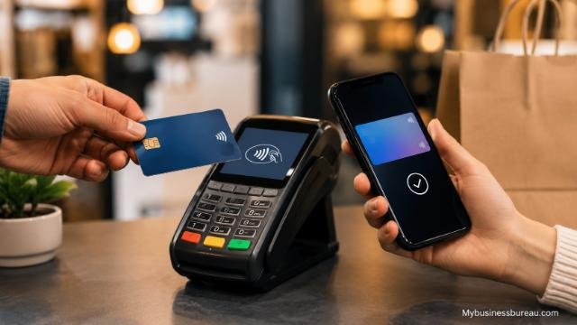 Chip, contactless, and mobile wallet payments at a payment terminal