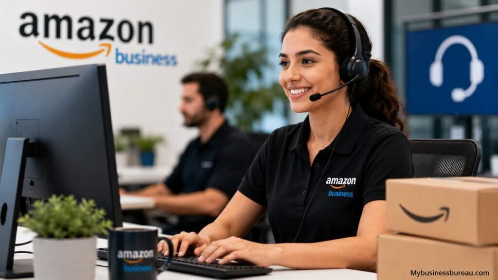 Amazon Business Customer Service: Contact Support, Resolve Order Issues, and Manage Your Business Account Amazon Business Customer Service representative providing account and order support